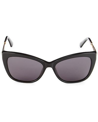 Swarovski 55mm Embellished Cat Eye Sunglasses - Black