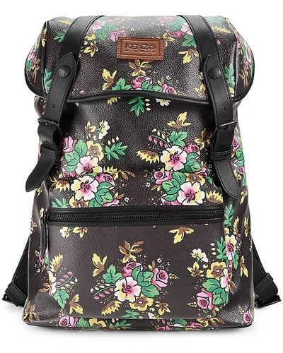 KENZO Floral Backpack - Green