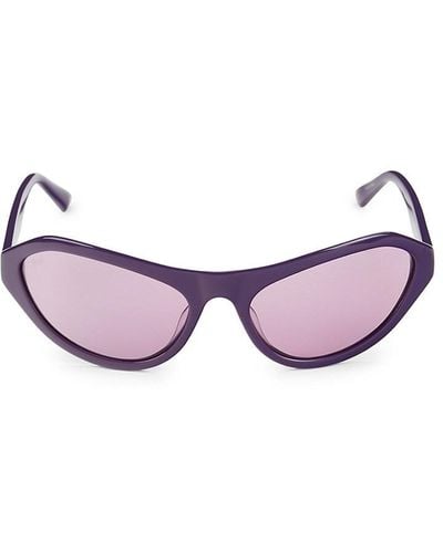 Web 60mm Oval Sunglasses - Purple