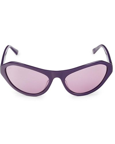 Web 60mm Oval Sunglasses - Purple