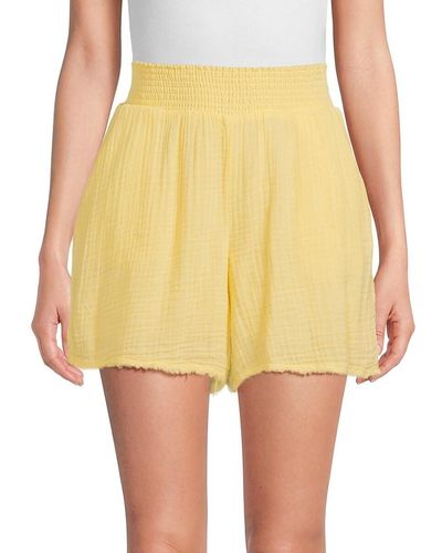 Michael Stars Sia Textured Shorts - Yellow