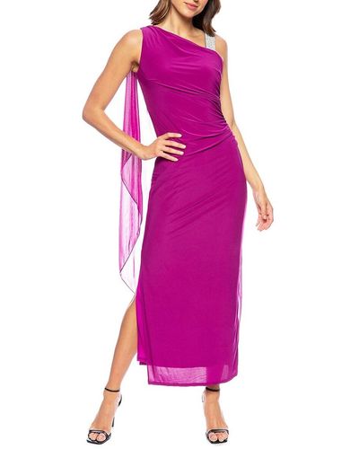 Marina Jersey One Shoulder Gown - Pink