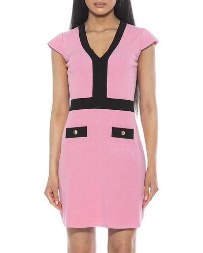 Alexia Admor Rhea Mini Sheath Dress - Pink