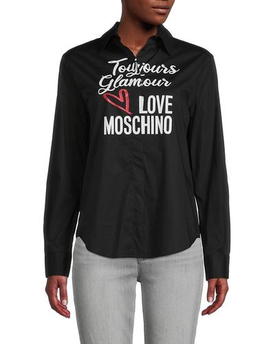 Love Moschino Camicia Logo Shirt - Black
