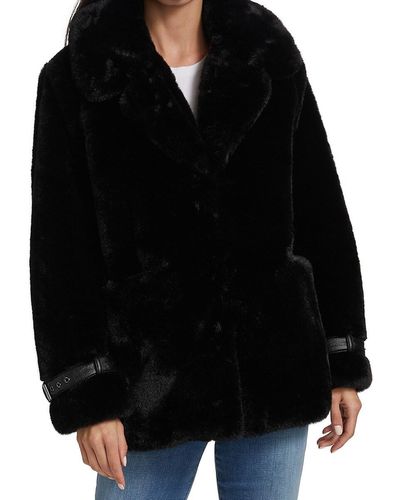DH New York Clara Faux Fur Jacket - Black
