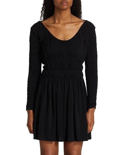 TOVE Romy Ruched Mini Dress - Black