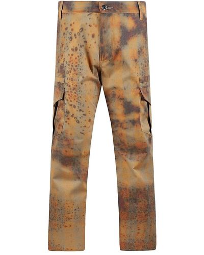 RTA Theo Cotton Blend Cargo Trousers - Natural