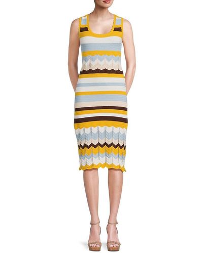 French Connection Nellis Sleeveless Jumper Dress - Yellow