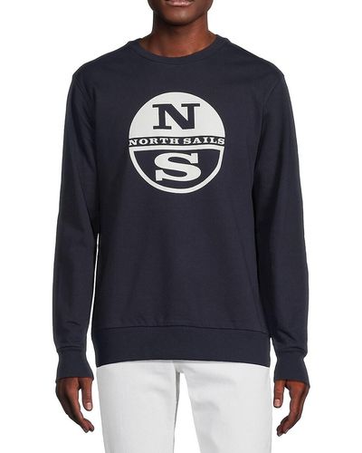 North Sails Logo Crewneck Sweatshirt - Blue