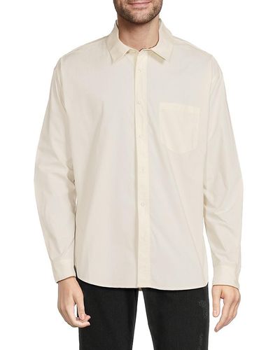 FRAME 'Long Sleeve Button Down Shirt - White