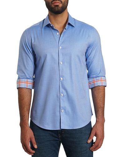 Jared Lang 'Trim Fit Pima Cotton Shirt - Blue