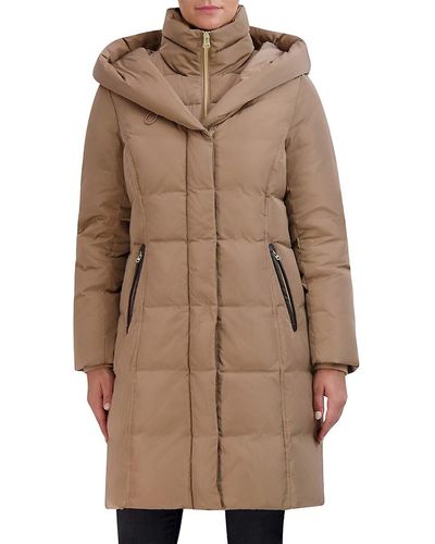 Cole haan silk top down short coat