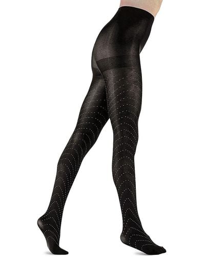 LECHERY 1-pack Dotted Ring Opaque Tights - Black
