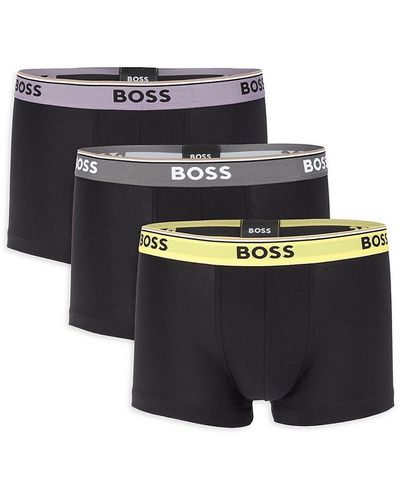 BOSS 3-pack Logo Trunks - Black