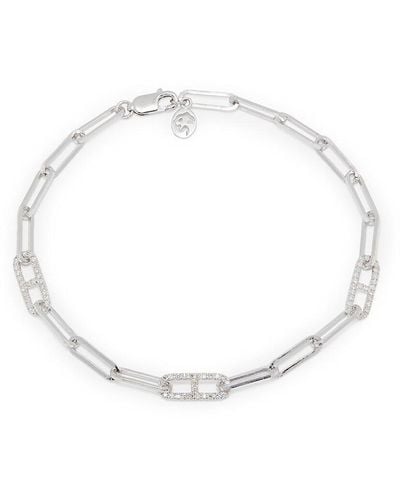 Effy ENY Sterling Silver & 0.30 Tcw Diamond Chain Bracelet - White