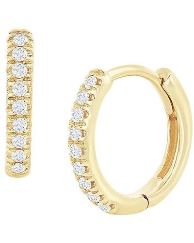 Nephora 14K & Diamond Hoop Earrings - Metallic