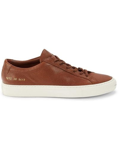 Common Projects Textured Leather Sneakers - Brown