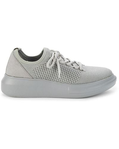 Anne Klein Giorgio Knit Sneakers - Gray