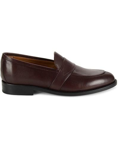 Nettleton Leather Split Toe Loafers - Brown