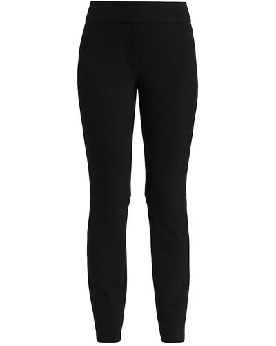 Lafayette 148 New York Greenwich Side Slit Trousers - Black