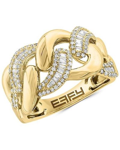 Effy 14k Yellow Gold & 0.48 Tcw Diamond Ring - Metallic