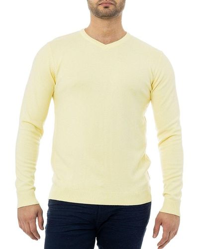 X Ray Maglione Uomo Con Scollo A V, Vestibilità Aderente, Morbido, 21 Colori - Taglia Unica, Peso Medio
