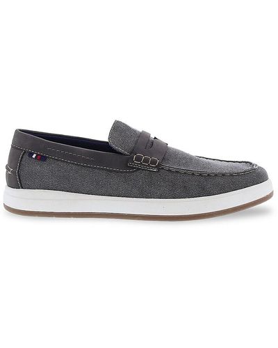 English Laundry Russell Canvas Penny Loafers - Gray