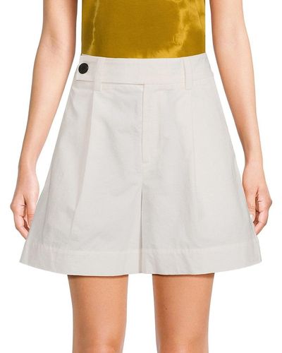 Proenza Schouler Linen Blend Dress Shorts - White