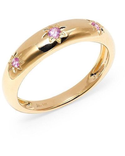 Saks Fifth Avenue 14k Yellow Gold & Pink Sapphire Ring - Metallic