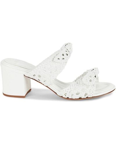 Alexandre Birman Clarita Braided Leather Sandals - White