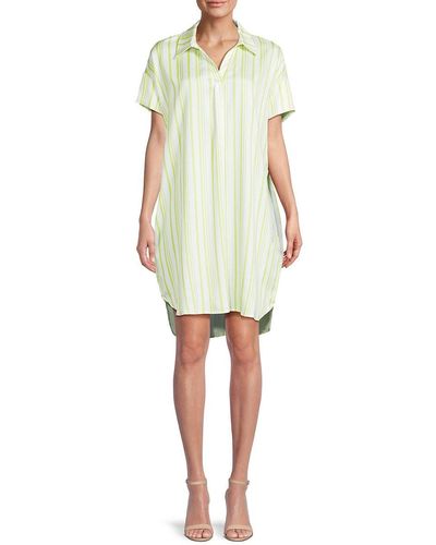 Saks Fifth Avenue Striped High Low Dress - Multicolour