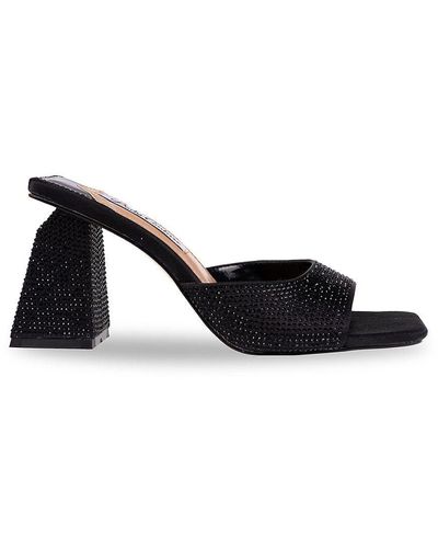 Amazon.com | TOP Moda Women Rhinestone Coil Spiral Ankle Strap Block Heels  sandals Diamond-5 Nude Pat 5.5 | Heeled Sandals