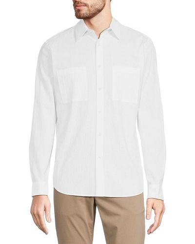 Theory Irving Crinkle Shirt - White