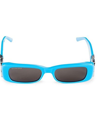Balenciaga 51mm Rectangle Sunglasses - Blue