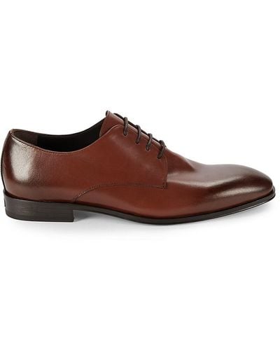 Roberto Cavalli Leather Derby Shoes - Brown