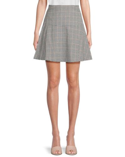 Tommy Hilfiger Checked Mini Skirt - Gray