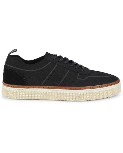 Vince Camuto Rafferty Leather Sneakers - Black