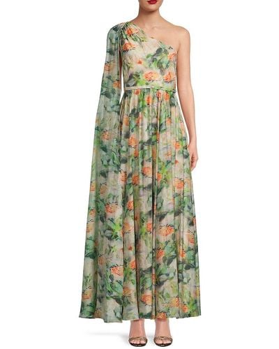 Mikael Aghal Floral Gown - Green