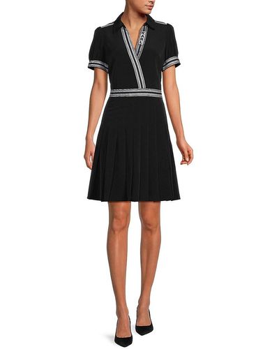 Karl Lagerfeld Wrap A-line Mini Dress - Black