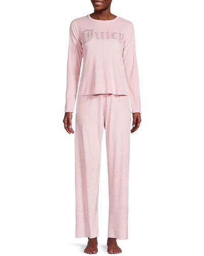 Juicy Couture 2-piece Logo Tee & Trousers Pyjama Set - Pink