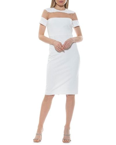 Alexia Admor Everleigh Illusion Sheath Dress - White