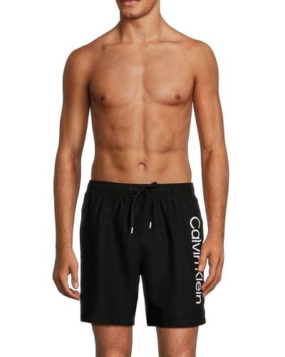 Calvin Klein Core Volley Logo Swim Shorts - Black