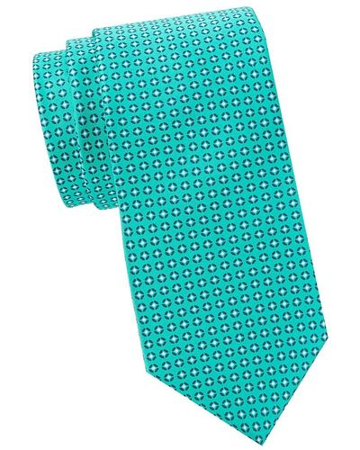 Brooks Brothers Geometric-print Silk Tie - Green