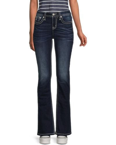 Miss Me Mid Rise Boot Cut Jeans - Blue