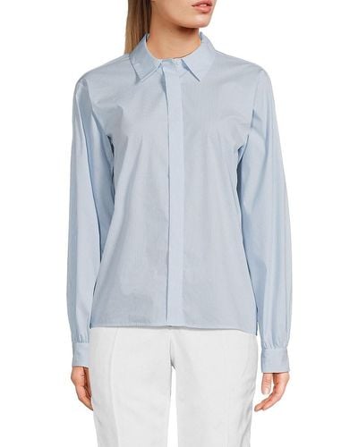 Calvin Klein Pinstripe Shirt - Blue
