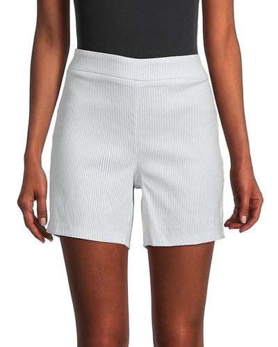 Nanette Lepore Striped High-waist Shorts - White