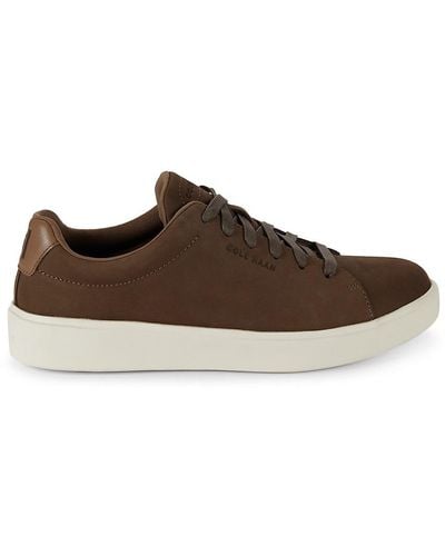 Cole Haan Suede & Leather Sneakers - Brown