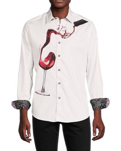 Robert Graham Sager Classic Fit Graphic Shirt - White