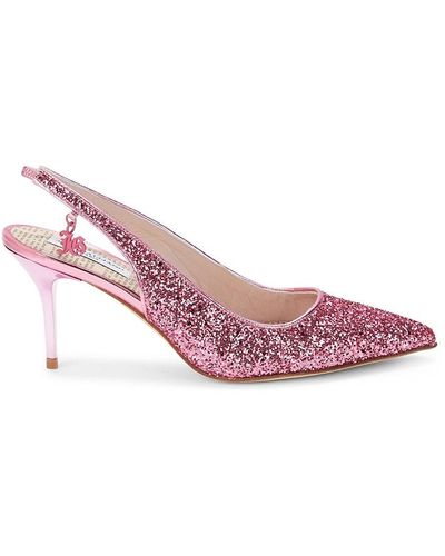 John Galliano Glitter Slingback Court Shoes - Pink