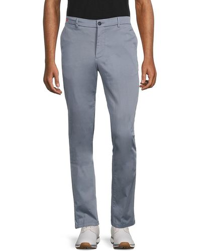 Ballin Amsterdam Bowery Solid Flat Front Trousers - Blue